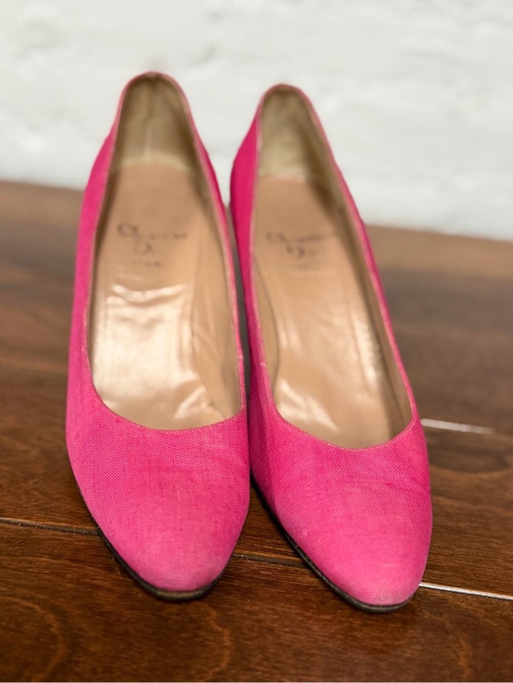 Vintage Christian Dior Juliet Pink Canvas Pumps – Size 8.5